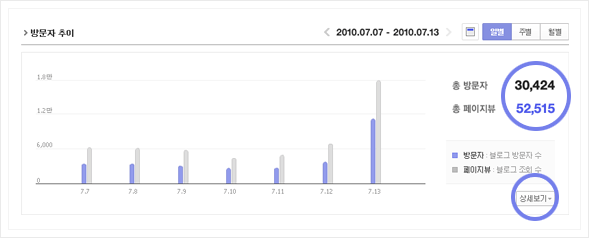 방문자 추이 확인하기