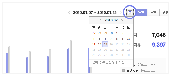 조회 기간 선택